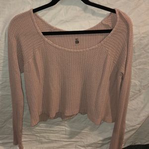 Off the shoulder Blush Pink Sweater Top